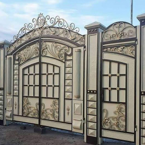 رنگ درب حیاط سفید طلایی