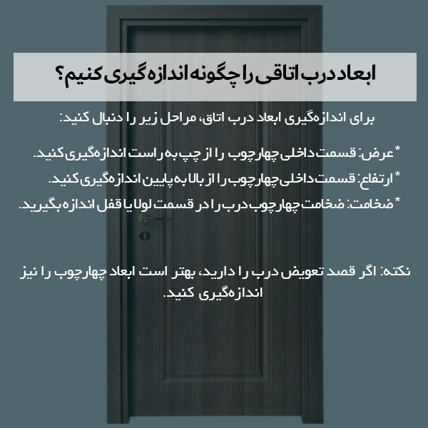 ابعاد درب را چگونه اندازه گیری کنیم؟ 